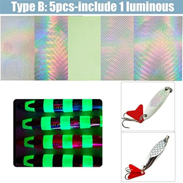 193pcs Holographischer Klebstoff Film Aufkleber Flash Tape 3d Fishing Lure Eyes Reparatur Kit DIY MACHEN