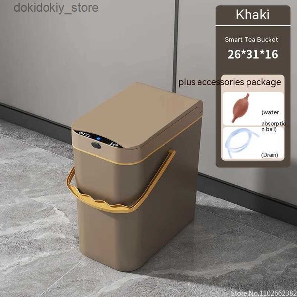 MAt Bins Automatic Senssin Smart Mülleimer mit Display und Handlung für Home Office Pantry Pantry Contact-Free Lazy Smart Müll Can L49