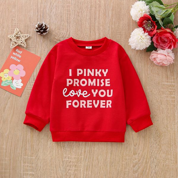 Mababy 0-24m San Valentino per bambini neonato neonato per neonati ragazza tops lettera Pritn a maniche lunghe abbigliamento primaverile d01