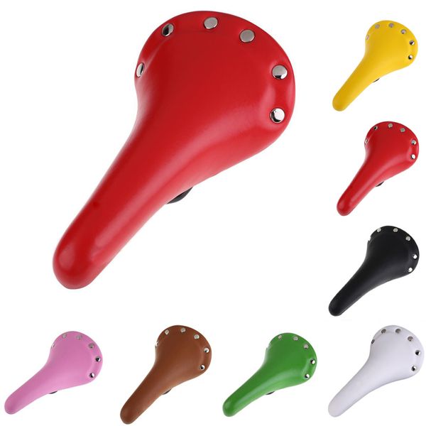 Bicycle Saddle Seat Rivet PU in pelle in pelle fissa parte di alta qualità per bici da pista, biciclette a marcia fissa e altri tipi di bici