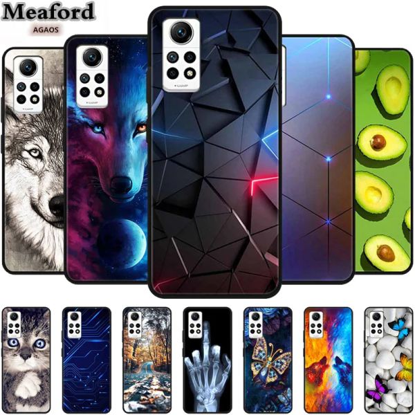 Für Xiaomi Redmi Note 12 Pro 4g -Hülle Tiere Silikon TPU -Telefon zurück -Deckung für Xiaomi Redmi Note12 Pro 4g Funda Wolf niedlicher Coque