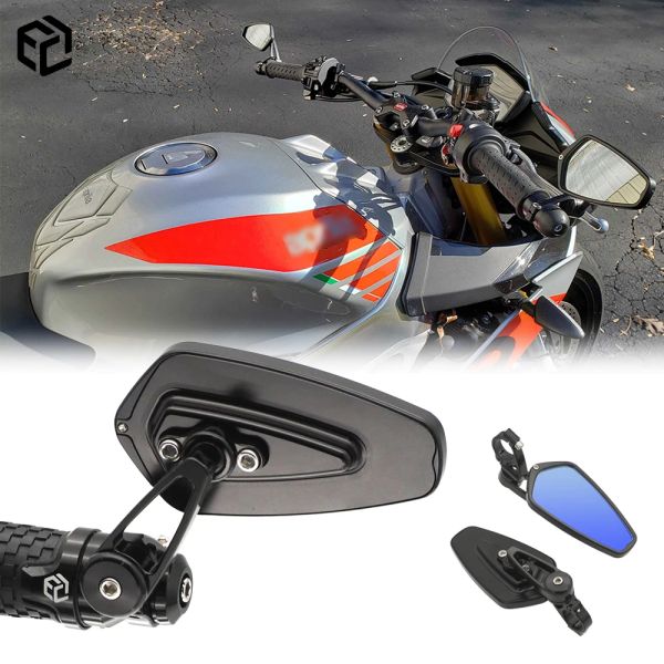 Motosiklet dikiz yan aynası Aprilia için RSV4 RS125 660 50 Tuono 1100 660 CNC Alüminyum HD Cam Moto Aksesuarları