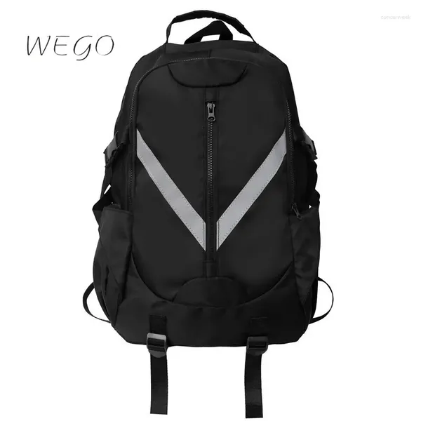 Rucksack großer Kapazität Nylon Stoff Senior High School University Light Bag Reisen Sie Herren Frauen -Rucksackpackungen