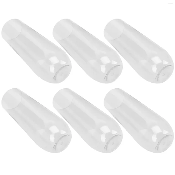 Copas descartáveis palhas 6 pcs vidro caneca transparente de óculos de plástico transparente suprimentos em casa