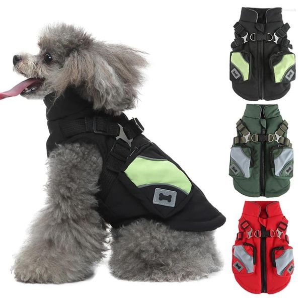 Köpek Giyim Pet Kış Kayak Yastıklı Ceket Göğüs Kayışı Pamuk Yelek Rahat Palto Palto Hoodie Pullover Açık Spor Gömlek Kedi Ceket Tulum