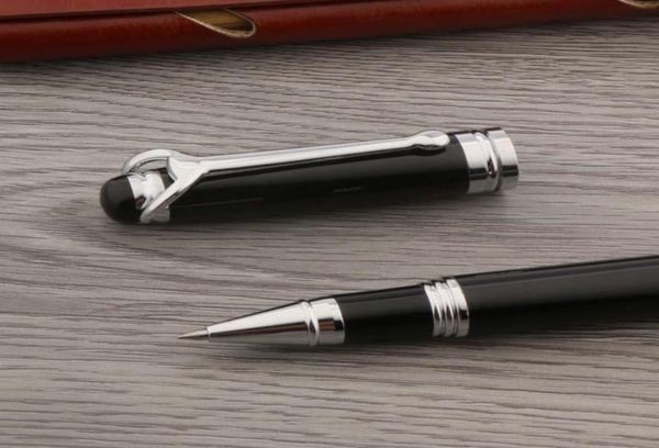 Penne a sfera di alta qualità 710 Punto a sfera Metal Tauren Black Silver Stationery School Office Student Office Ink6343673