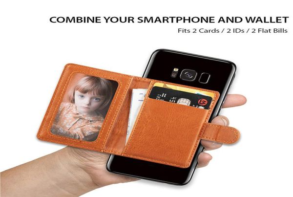 Universal 3M Sticker Back Phone Card Слот -слот кожаный карманный палочка на кошельке Cash Id Credit Holder для чехла для мобильного телефона iPhone XS Max 9172148