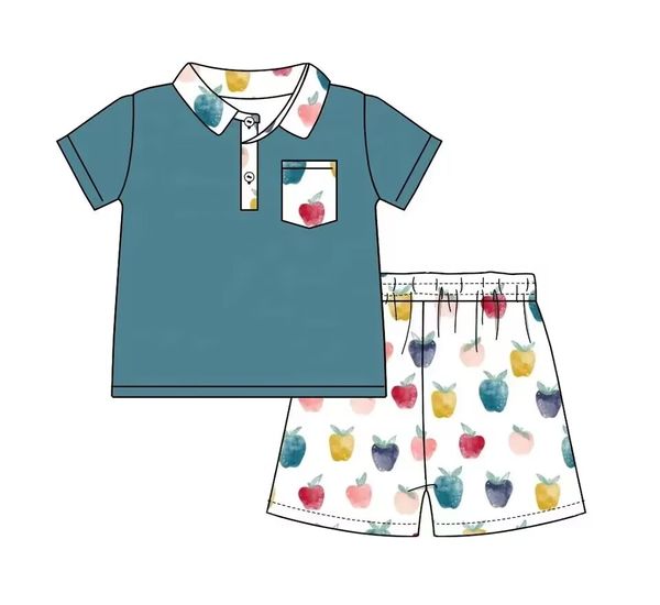 Sommer Heiße Jungen Kleidung Kindermilch Seide Print Blume Schwarze Shorts Kurzärmel Casual Style Anzug