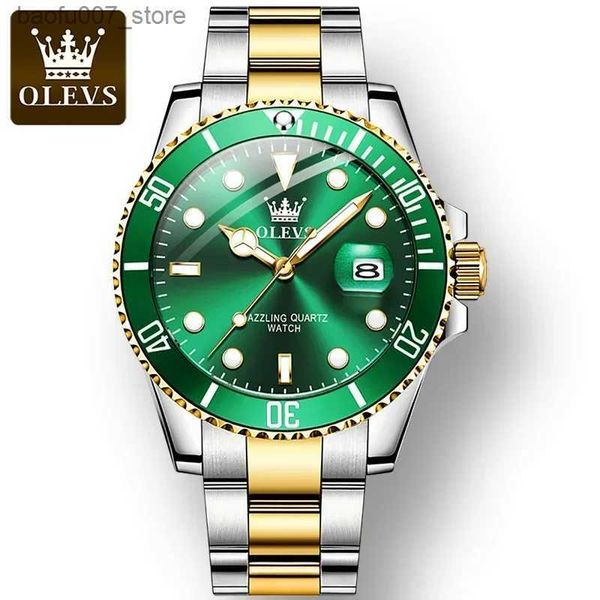Нарученные часы olevs Mens Водонепроницаемая бизнес -обувь кварцевая нержавеющая сталь лента высококачественная мужская часы.