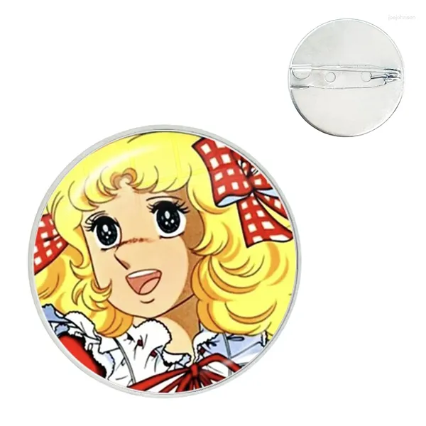 Broches anime mangá docy pinos de broche de broche gemas gemas de metal para roupas acessórios para chapéu