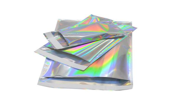 Bolsas de mala direta a laser Rainbow Self Smell Pacotes Pacotes Envelope para acessórios para celular para celular Presente de Natal Express Storag2497616