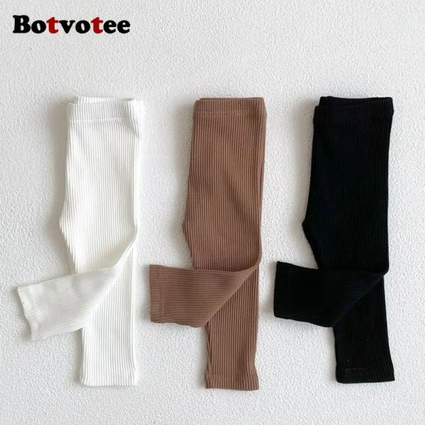 Hose Botvotee Baby Leggings 2022 Herbst neue Baumwollhosen Mädchen Strumpfhosen Kinderstrahl schwarz süße weiße dünne Neugeborene Strumpfhose