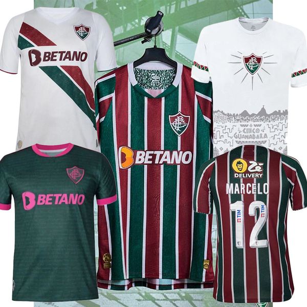 24 25 Fluminense Futbol Forması Marcelo 2024 Fluminenses Futbol Gömlek PH Ganso Andre John Kennedy Nino Marquinhos Jhon ARias hayranları Erkek ve Kadın Eğitim Gömlek