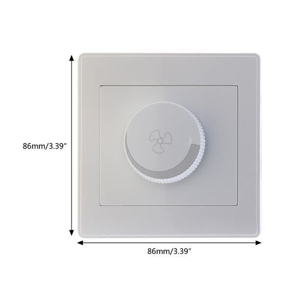 1 einzelnem Pole Drehdimmerschalter Elektronik Rotary Ein/Aus -Lüfterdrehzahlregelschalter Home mechanischer Drehschalter