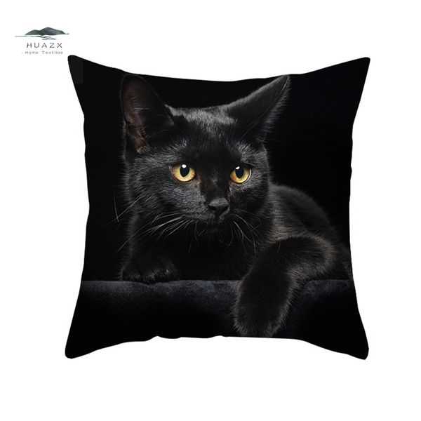 Casa de gato preto Casa divertida Sofá Sofá da sala de estar de estimação da sala de animais de estimação Acessórios decorativos personalizando travesseiros de presente