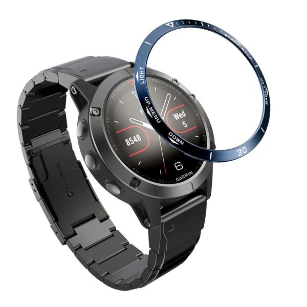 Moldura de aço de metal para Garmin Fenix 5 5 mais 5x mais anéis Tampa anti -arranhão adesiva para Fenix 3 Acessórios protetores de 3hr