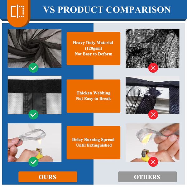 EROCACA Schermo della porta magnetica aperta Mosquito Mosquito Candatura personalizzata Insetto Anti-Mosquito Invisibile Mesh per estate INDUOR