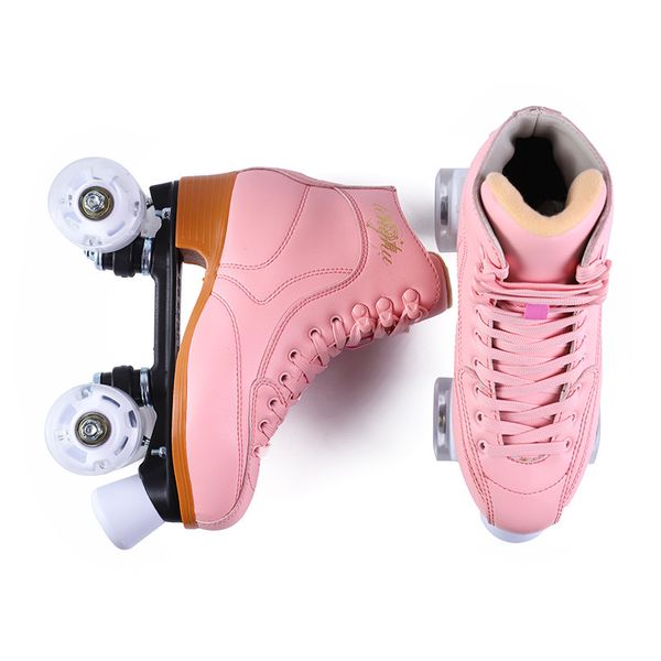 Skate Pro Quad Roller, patins de 2 fileiras, botas de patinação unissex, patins quad, patines adultos, engrenagens esportivas, tamanho 30-49, qualidade