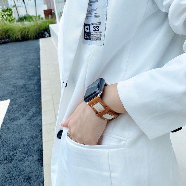 Простая полоса холста для серии Apple Watch Series Ultra 8 7 SE 6 5 4 3 49 мм браслет -ремешок iWatch 38 мм 40 41 мм 42 44 45 мм