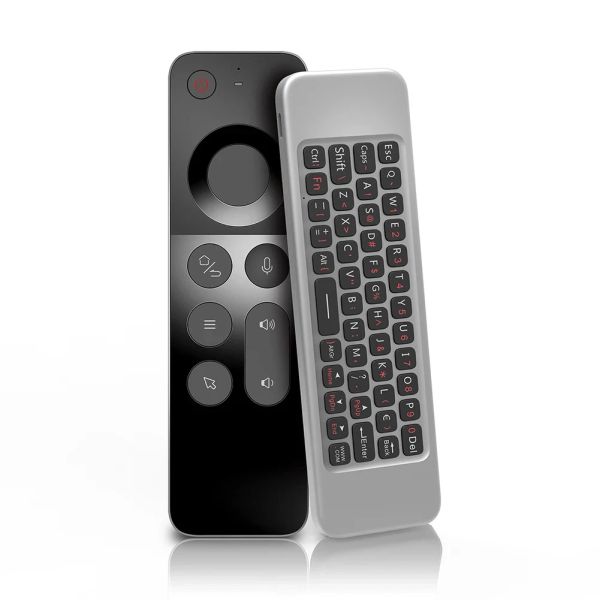 Box W3 Voice Demote Air Mouse Mini Keyboard USB Беспроводное дистанционное управление с ИК -обучением голосовой ввод для ПК ТВ -коробки планшет