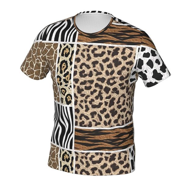 Stilisierte Mehrständer Pelzdruck Tiger 3D Print Polyester T-Shirt Frauen Kurzarm T-Shirt Streetwear Übergroße Tops
