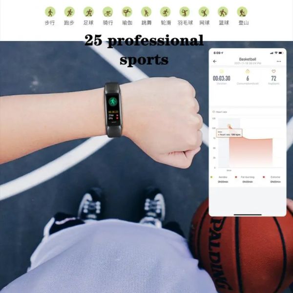 Guarda le nuove donne smart orologio uomini smartband temperatura smartwatch fitness tracker pressione sanguigna sport bracciale intelligente per donne