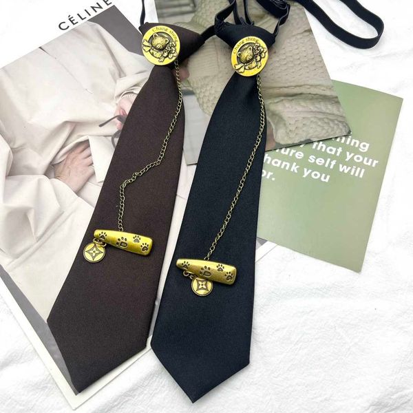 Cravatta color premium cravatta antico in metallo rame orsacchiotto decorazione con perno a testa rotonda versatile