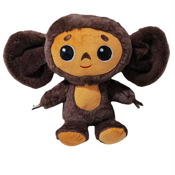 23cm Cheburashka Monkey Plush Toys Kawaii Animal Monkey Movie Popular Personagem Adorável Presente para crianças Presente de aniversário