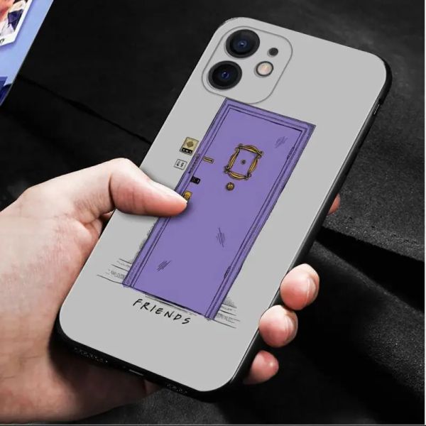 Shell del telefono per Apple iPhone 15 14 13 12 11 Pro Max 13 12 Mini XS MAX XR X 7 8 Plus Case Friends TV Show Purple Door