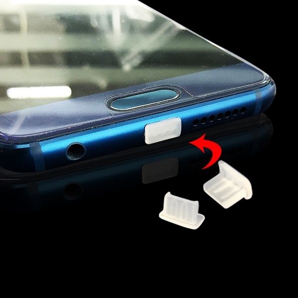 10 pezzi in silicone tappo di polvere di polvere di ricarica tappo in gomma in gomma type-c Dompagppo mirco tappo di copertura per polvere USB per iPhone 14 Accesorios