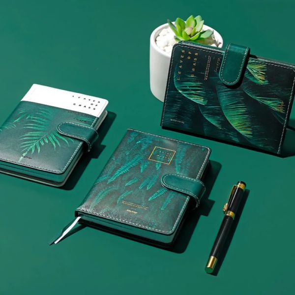 Ноутбуки Sharkbang Creative A6 Pu Coverbook Notebook Magnetic Buckle Leaves серии журналов молочные планировщики повестка дня повестки