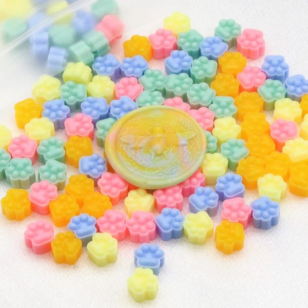 100 pcs niedliche transparente Katzenkrallenversiegelung Wachsperlen für Wachssiegel Stempel DIY Hüllkurve Hochzeits Kindergeburtstagsfeier Einladung