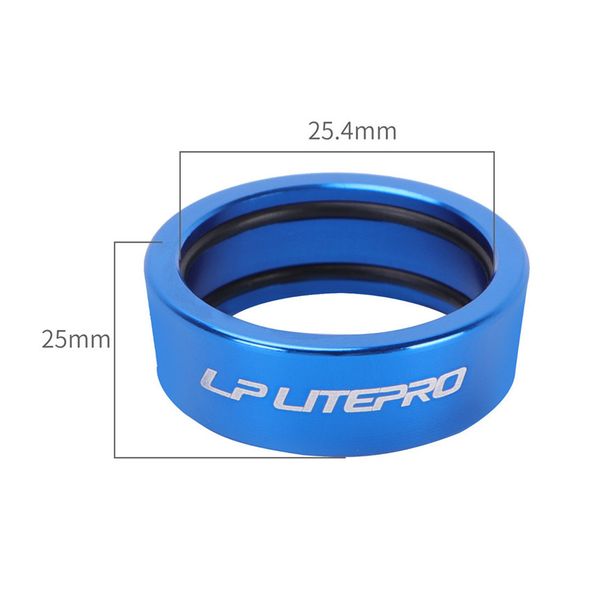 LP Litepro dobring Bike 25,4mm guidão anéis de espaçamento MTB Bicicleta Handela reta Barra de tampa fixa Stop Collar Space Ring