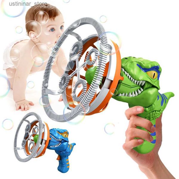 Sandspiel Wasser Spaß Kinder Elektrische Bubble Maschine Automatisch Riesen Dinosaurier Blasengebläse tragbare Bubble Blowing Toy Battery Operated Weihnachtsgeschenke L47