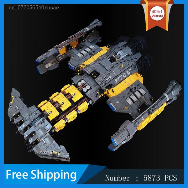 Строительные блоки MOC Battlecruiser Космический корабль фрегат Corvette Battleship Diy Model собирать игрушки рождественский подарок детей