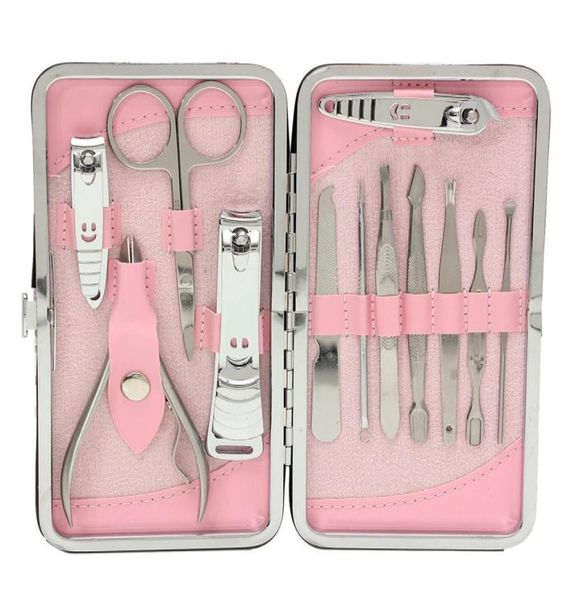 24pcs Manicure Conjunto de pedicure Scissor Cuticle Cutticle Ear Pick Kit de Clipper de Antela Aço Antelante Ferramenta de Manicure Set2754013