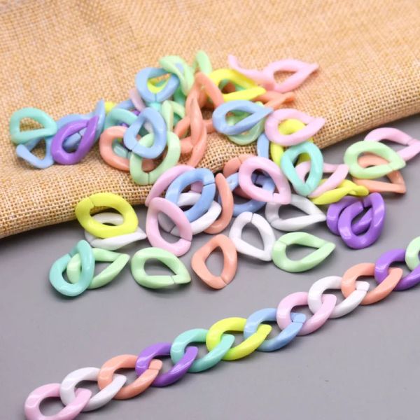 17x24mm colorido twiste acrílico link cadeia gancho de gancho de chapas de doces de cor nuvem de cor do conector de cor de acrílico link para fabricação de jóias