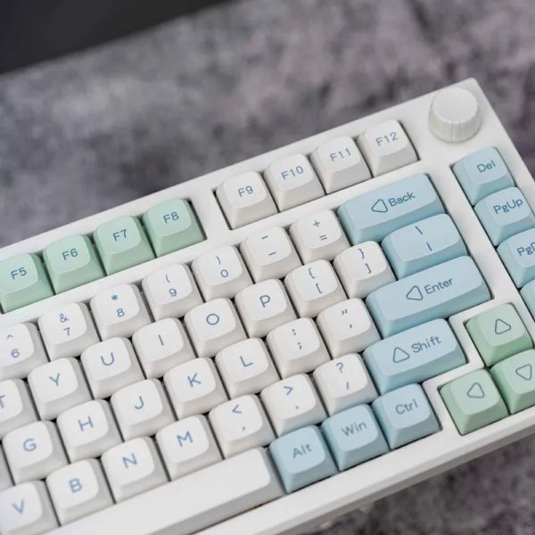 Zubehör 137 Key Ice Crystal Mint Keycap XDA -Profil PBT für GH60/GK61/GK64/84/87/96/104/108/980 NJ80 MX Mechanischer Tastaturschalter