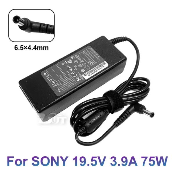 Adapter 19,5 V 3,9A 75W 6,5*4,4 mm AC -Ladeladapter für Sony VAIO VGPAC19V20 VGPAC19V19 VGPAC19V34 VGPAC19V27