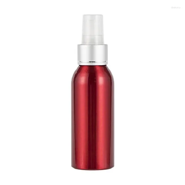 Lagerflaschen 100 ml rotes Aluminiumflaschen Spray Kosmetische Verpackung kleiner leerer 10 Stück/Los