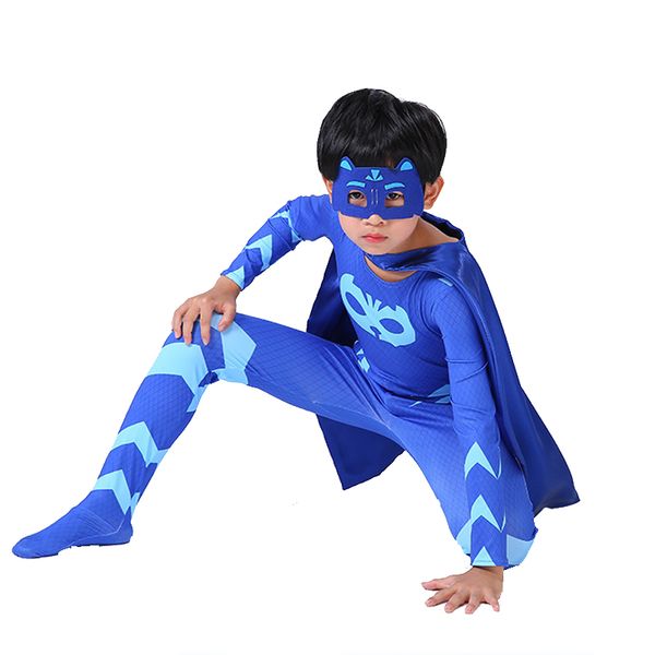 Kids Cannor Gray Amaya Mavi Kırmızı Tulumlar Pijama Cosplay Kostüm Göz Maskeli Doğum Göz Maskesi Karnavalı Cadılar Bayramı Parti Takımları