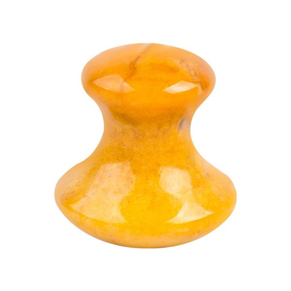 Topázio natural gua gua sha beleza ferramenta de cuidados com a pele amarelo jade guasha massagem facial de pedra para olho de olho no pescoço corpor