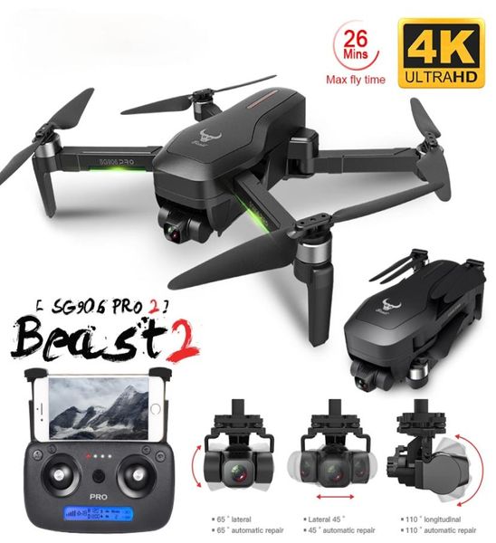 SG906 Pro 2 Drohne GPS 3axis Gimbal mit 4K 5G Wifi Dual Camera Professional ESC 50x Zoom bürstenloser Quadcopter RC Drone4054999