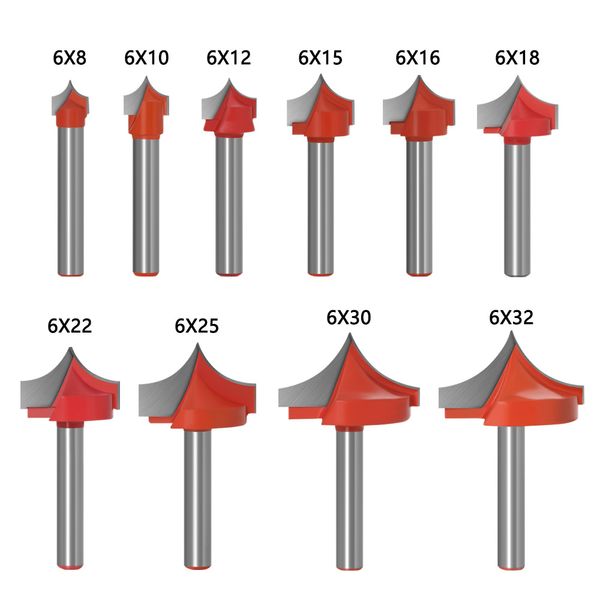 Xuhan 1pc 6 mm Schaft -CNC -Werkzeuge Festkarbide runde Nasenbits runden Punkt Schnittbit Shaker Cutter Tools für Holzbearbeitung