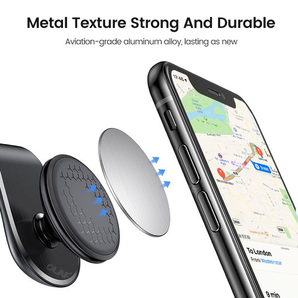 Air Vent Magnetic Car Phone Phone Clip Mount GPS Smartphone Stand Stand em suporte rotativo de carro para iPhone 13 Xiaomi