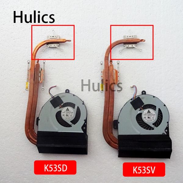 Pads hulics usati per Asus K53 X53 K53S A53S X53S K53SV K53SM K53SJ K53SC K53SD Laptop CPU Radiatore di raffreddamento a base di dissipaggio