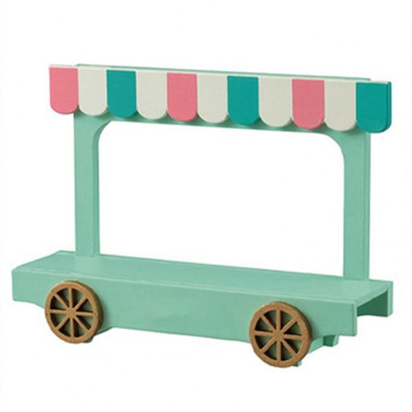 Geschenk dekoratives Holzmodell DIY Spielzeug Miniatur -Szene Little Miniatur -Eis Van für Geschenke Eiswagen Puppenhaus Craf