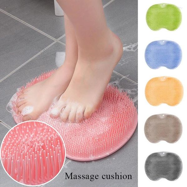 Tappetini da bagno scrubber scrubber non slip mat corpo esfoliante pigro massager silicone silicone pulito cuscinetto cuscinetto cuscinetto