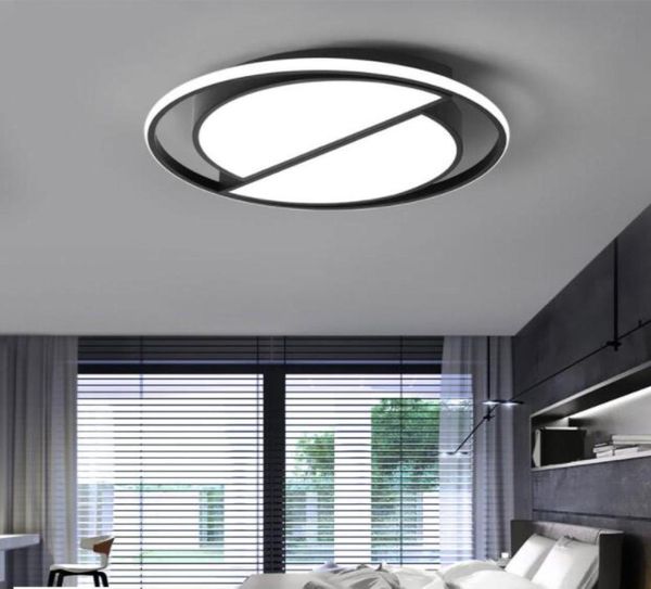 Dimmbare LED -Deckenlampe moderne schwarze Deckenleuchte runde Wohnzimmer Küchenleuchten Innenbeleuchtung Decken2838548