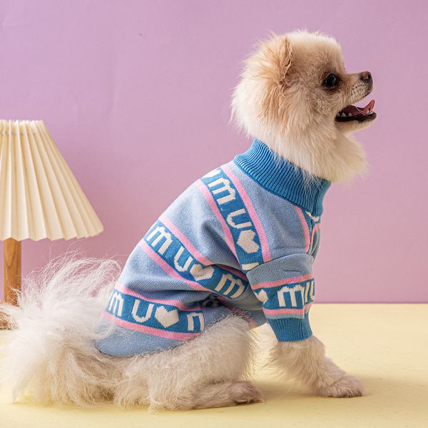 Собачья одежда Fadou Dog Модный бренд -бренд -свитер осенний зимний утолщенный двойной слой одежду для кошек Schnauzer Fashion Dog Одежда CSD2404114